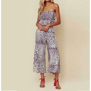Blue Life Bell Jumper‎ Women's Small Wide Leg Grey tie dye Beach Flowy